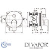 Ideal Standard Connect Air Concept Air Built-In Chrome Bath Shower Mixer Dimensions